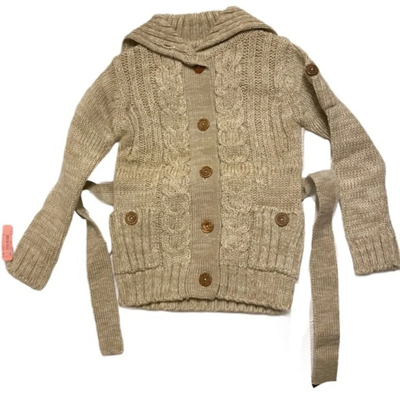 Grand Knitwear Sweater button down‎ oat​ NWT - Picture 7 of 15